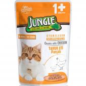 Jungle влажный корм для взрослых стерилизованных кошек с курицей в соусе 85 г